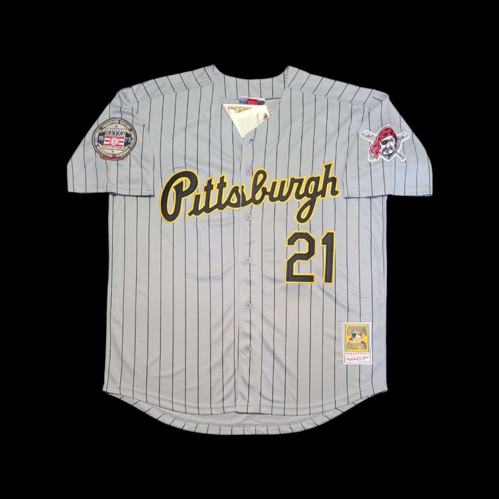Roberto Clemente Jersey Pittsburg Pirates Stitched NEW With 1973 With HOF Patch! - Picture 2 of 4